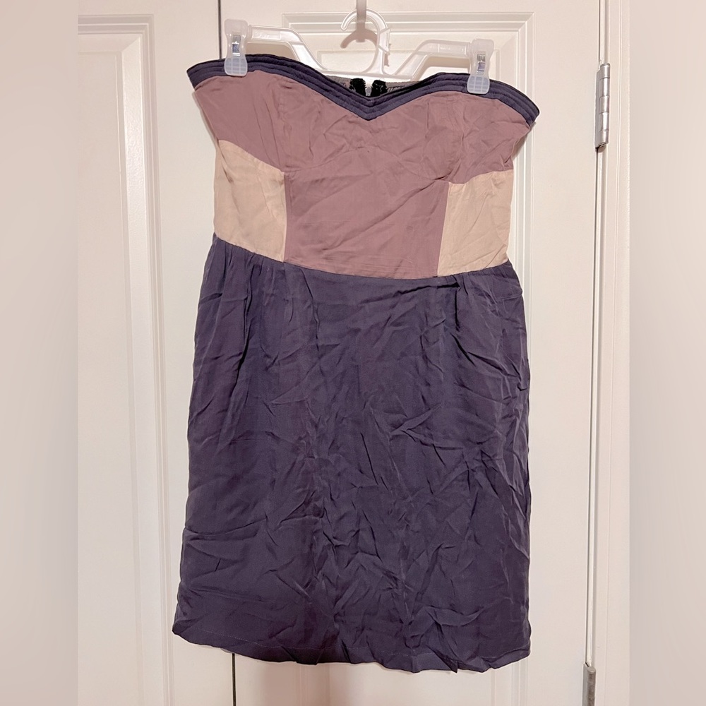Sparkle & Fade strapless linen dress size L